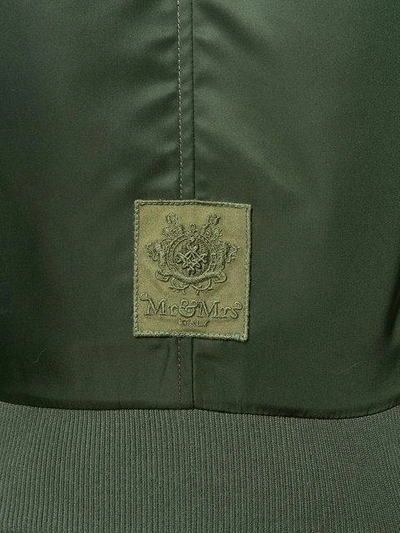 Shop Mr & Mrs Italy Detachable Hood Bomber Jacket In Green