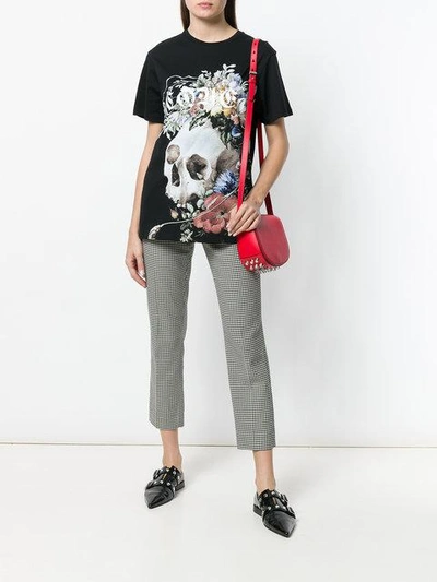 Shop Alexander Mcqueen Floral Skull Print T-shirt