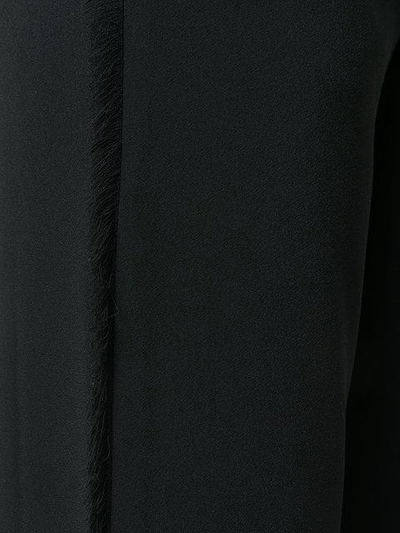 Shop Steffen Schraut Fringe Trim Cropped Trousers In Black