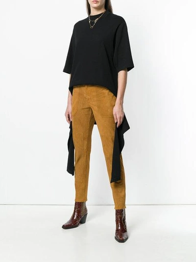 Shop Saint Laurent Classic Slim-fit Trousers In Brown