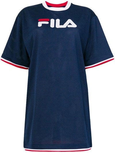 Shop Fila Mesh Logo T-shirt - Blue