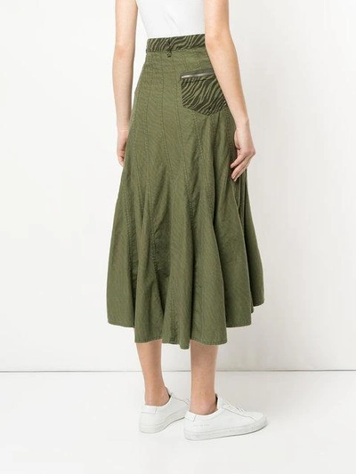 Shop Hysteric Glamour Ruffled Asymmetric Skirt In Grey