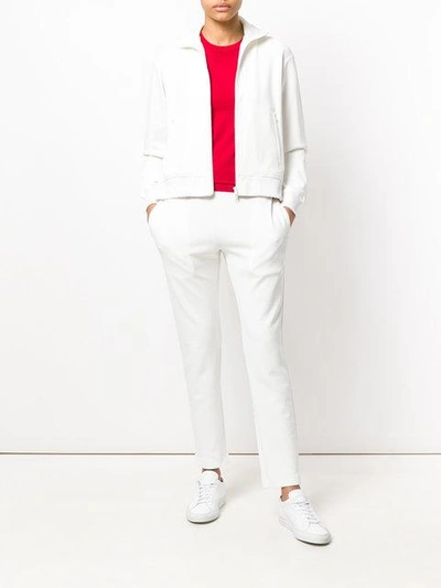 Shop Y-3 Slim-fit Tracksuit Trousers - White