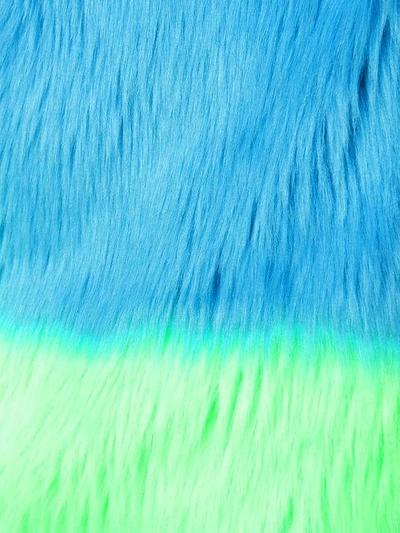 Shop Alberta Ferretti Contrast Detail Coat In Blue