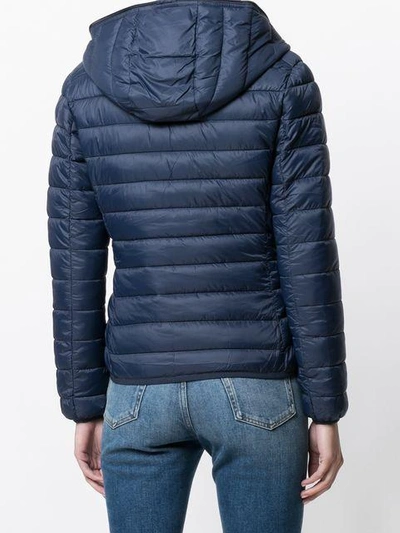 Shop Save The Duck Short Padded Jacket In Blue