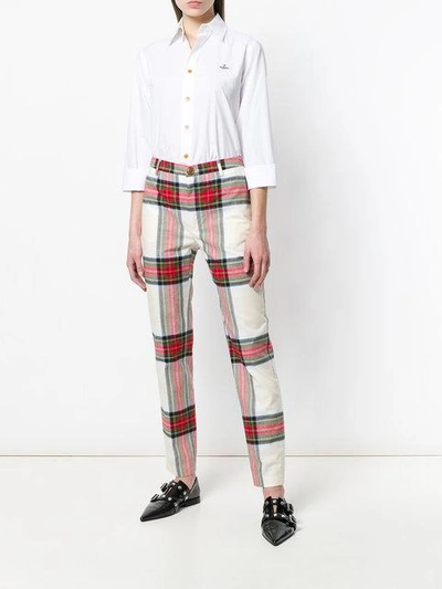 Shop Vivienne Westwood Tartan Trousers In Multicolour
