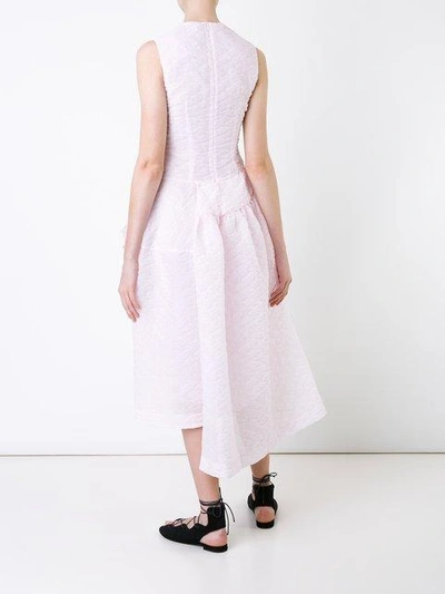 Shop Simone Rocha Ruffled Jacquard Dress In Pink