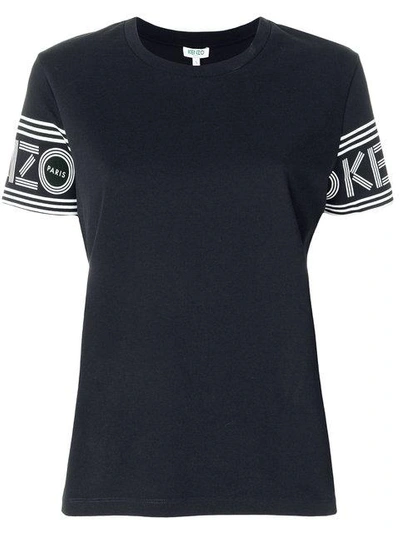 Shop Kenzo Logo Print T-shirt - Black