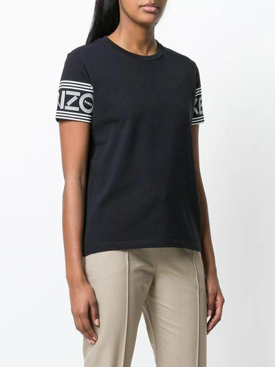Shop Kenzo Logo Print T-shirt - Black