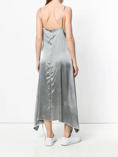 Shop Moohong Embroidered Detail Asymmetrical Dress - Grey