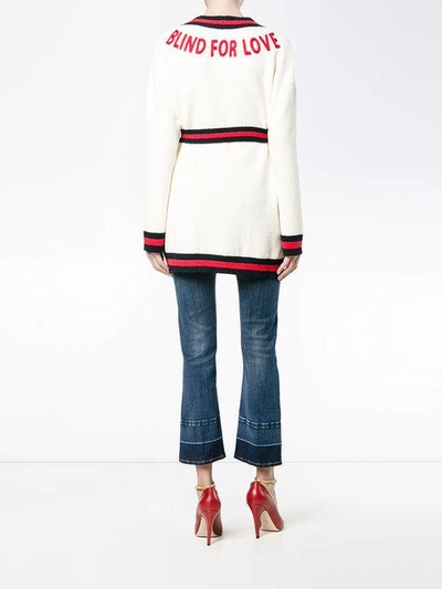 Shop Gucci Oversized Embroidered Cardigan