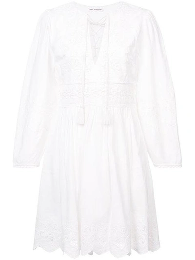 Shop Ulla Johnson Scalloped Hem Dress - White