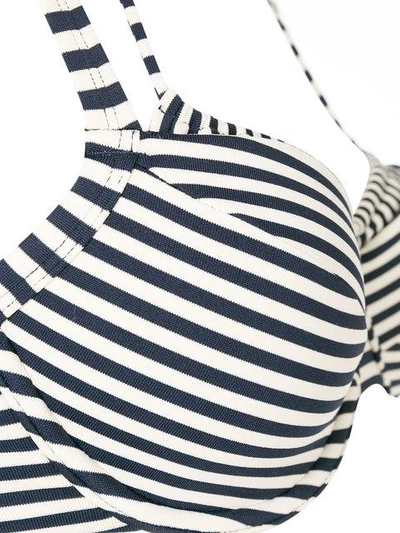Shop Marlies Dekkers Holi Vintage Striped Double-strap Bikini Top In Blue