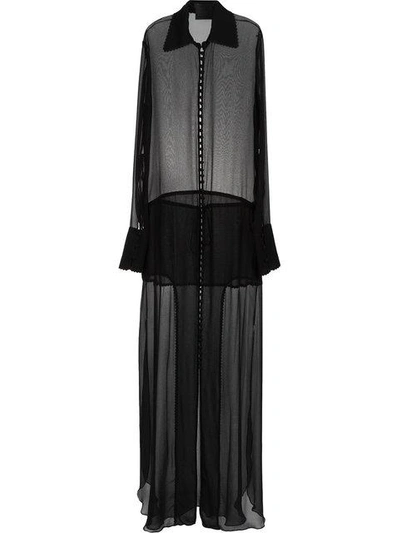 Shop Andrea Bogosian Sheer Gown In Black