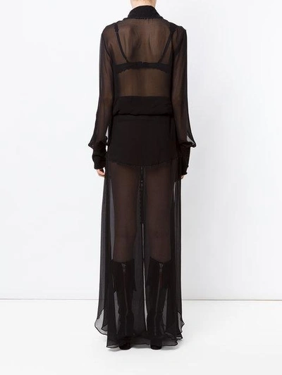 Shop Andrea Bogosian Sheer Gown In Black