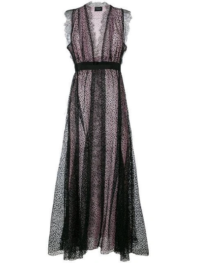 V-neck lace gown