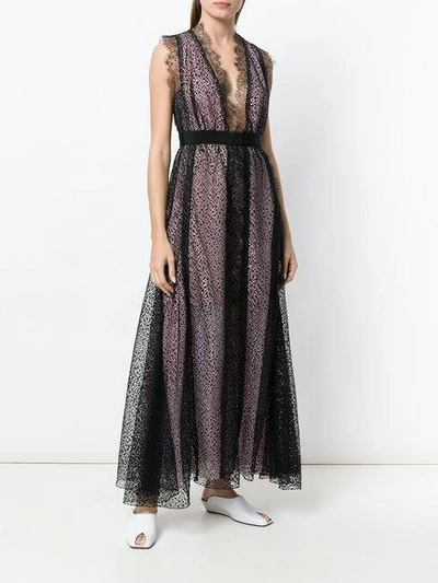 V-neck lace gown