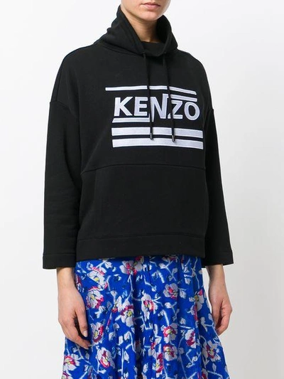 Shop Kenzo Logo Embroidered Sweatshirt