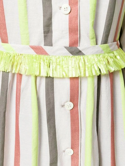 striped button dress