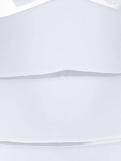 Amir Slama Deep V-neck Swimsuit In White