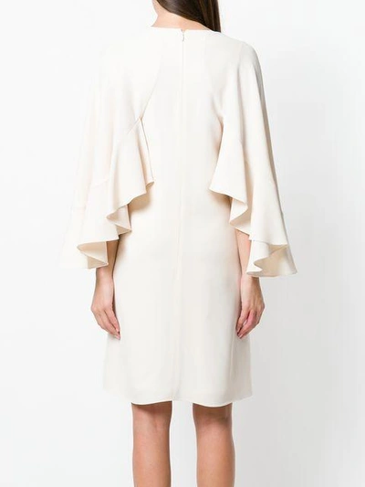Shop Chloé Ruffle Sleeved Dress - White