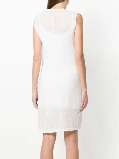 Shop Rick Owens Drkshdw Fitted Sleeveless Dress In White