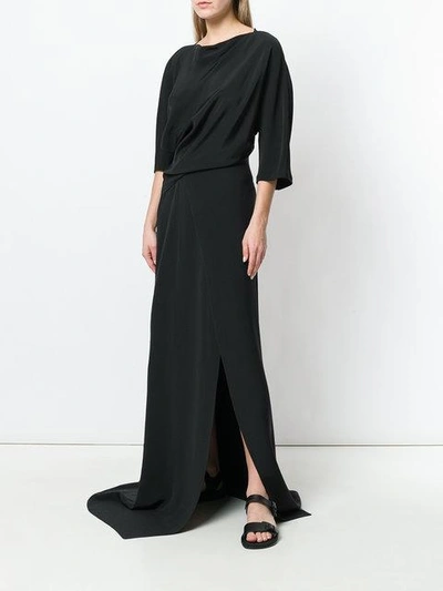 Shop Chalayan Draped Side Slit Gown