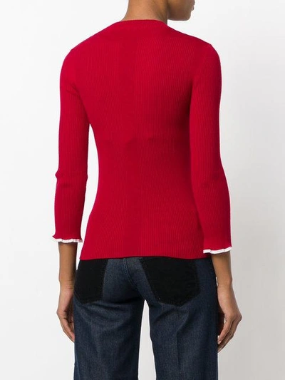 Shop Sonia Rykiel Intarsia Flower Jumper