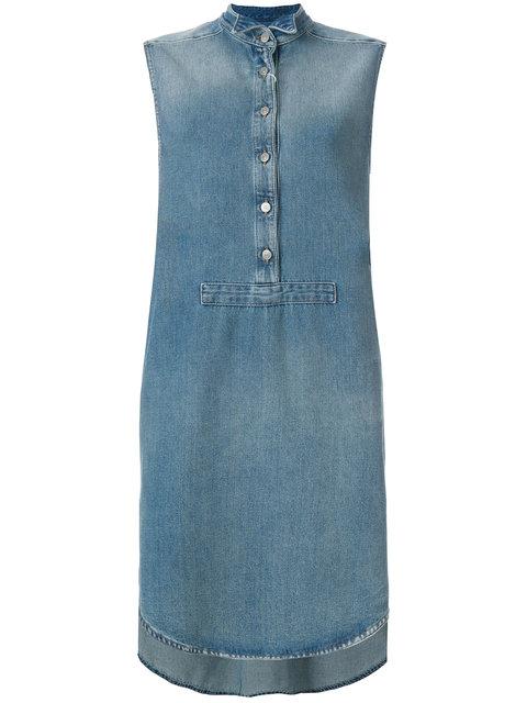 Mm6 Maison Margiela Classic Denim Shift Dress In Blue | ModeSens