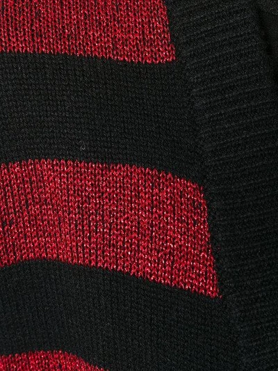 Shop Rta Striped Cardigan In Black