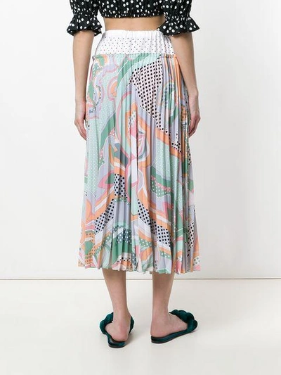 drawstring waist pleated skirt