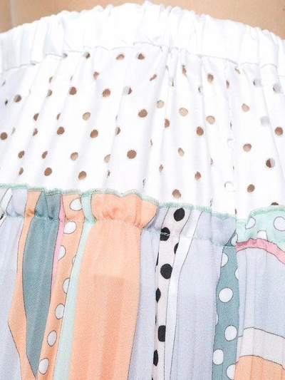 Shop Emilio Pucci Drawstring Waist Pleated Skirt In Multicolour