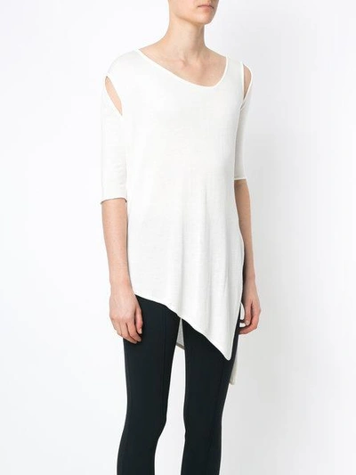 Shop Gloria Coelho Cut Out Knitted Blouse In White