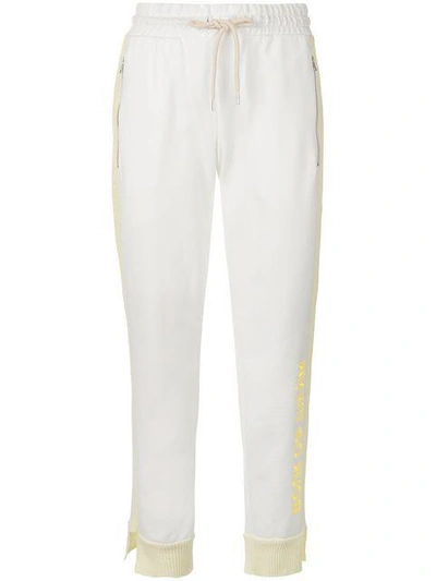 Shop Walk Of Shame Cropped Logoed Track Pants In White