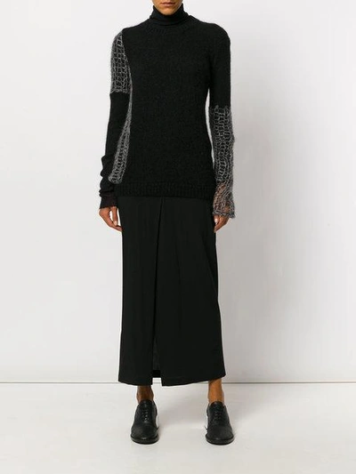 Shop Lost & Found Ria Dunn Mixed Sweater - Black