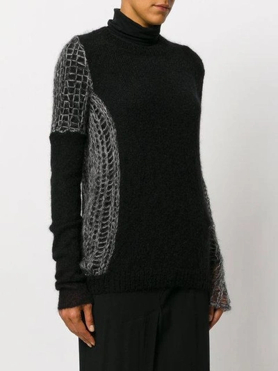 Shop Lost & Found Ria Dunn Mixed Sweater - Black