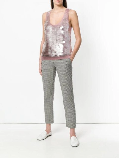 pailette sequinned tank top