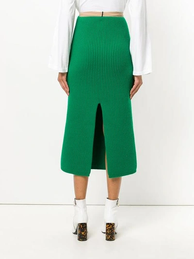 Shop Calvin Klein Ribbed Midi Skirt