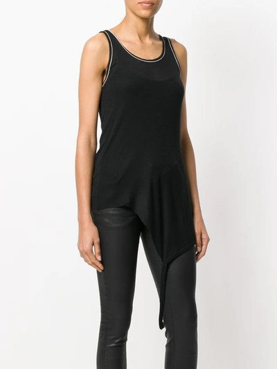 Shop Ann Demeulemeester Asymmetric Tank Top In Black