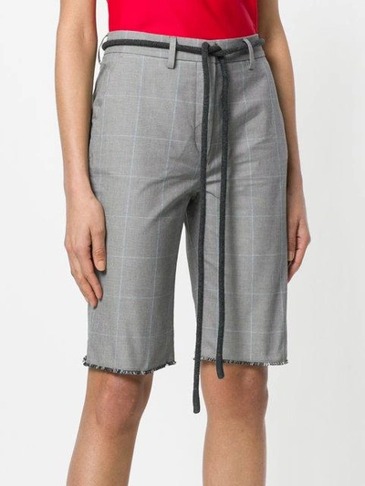 Shop Off-white Checked Cycling Shorts In 9900 All Over
