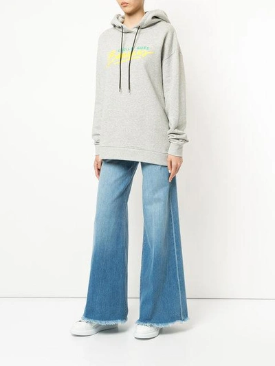 Shop Frame Le Palazzo Raw Edge Jeans In Blue