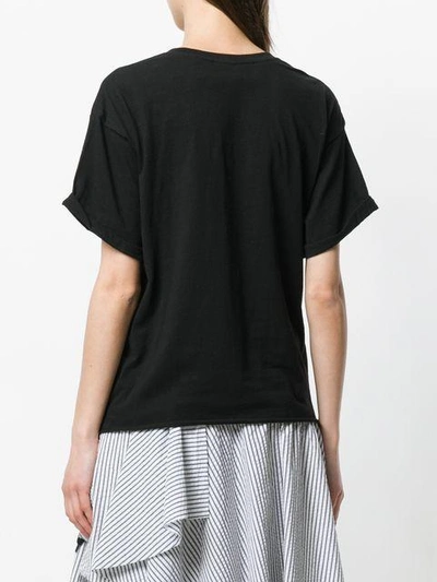 Shop Kendall + Kylie Ruchéd Side Tie T-shirt In Black