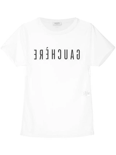 Shop Gauchère Logo Print T-shirt In White