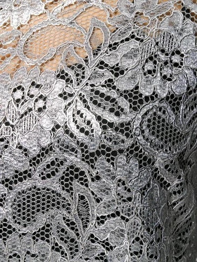 Shop Antonio Marras Lace-embroidered Cardi-coat - Metallic