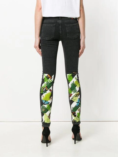 Shop Off-white Embroidered Detail Jeans In Black
