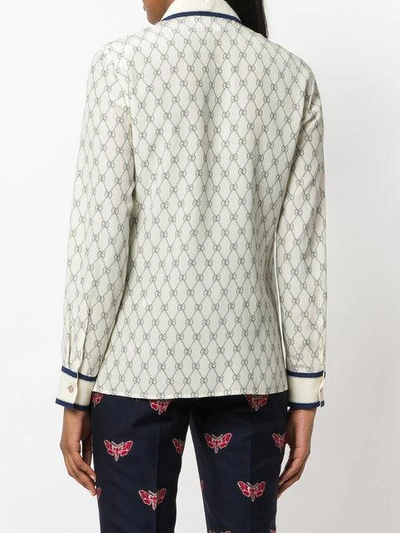 Shop Gucci Rhombus Print Shirt - Multicolour