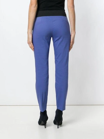 Shop Les Copains Skinny Trousers In Purple