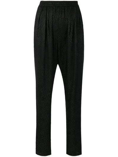 Shop Stella Mccartney Spotted Jacquard Pants - Black