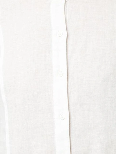Shop Venroy Mandarin Collar Shirt Dress - White