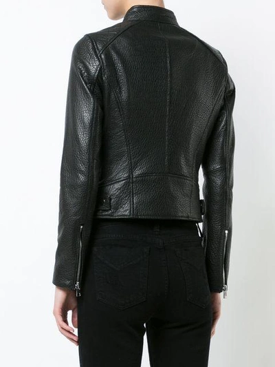 Shop Derek Lam 10 Crosby Leather Moto Jacket In Black